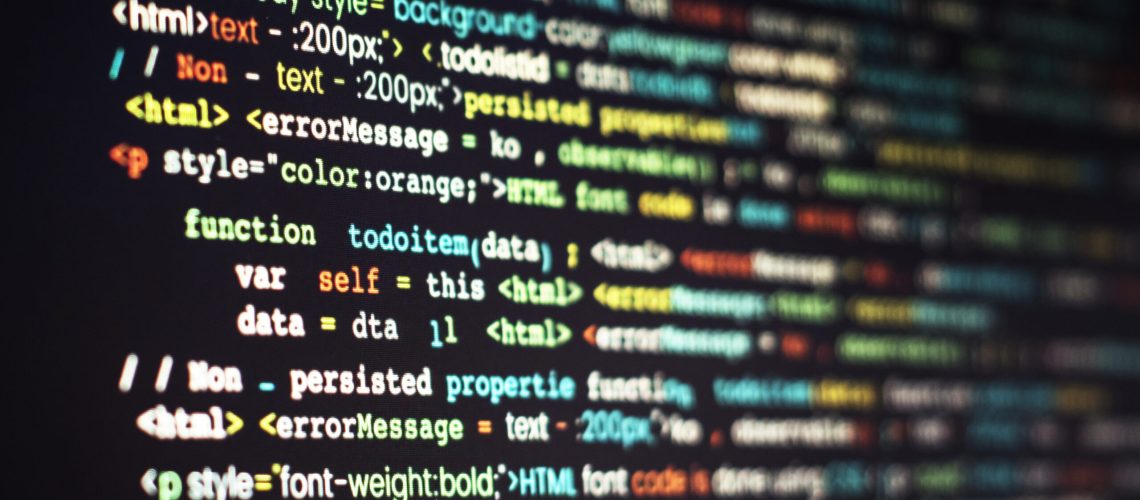 Computer program coding on screen